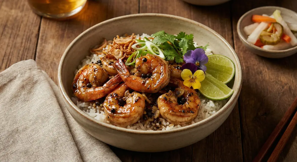 黑椒虾仁盖饭 - 里番 海鲜系列